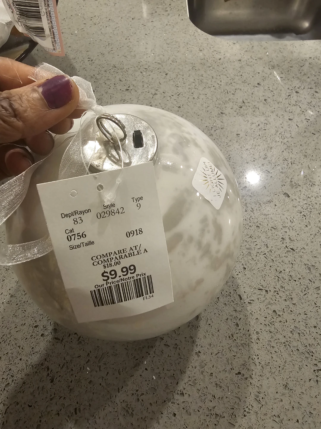 White Christmas Ornament - New