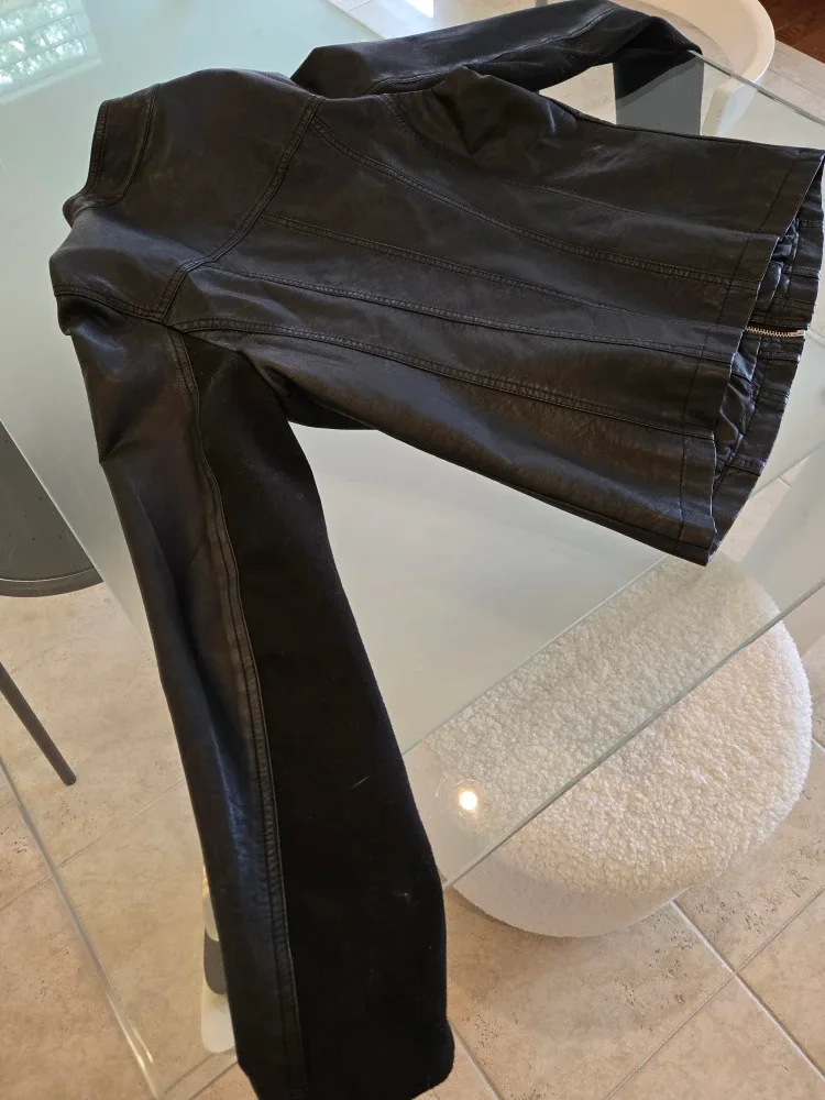 Point Zero Black Faux Leather Jacket image indicator(5)