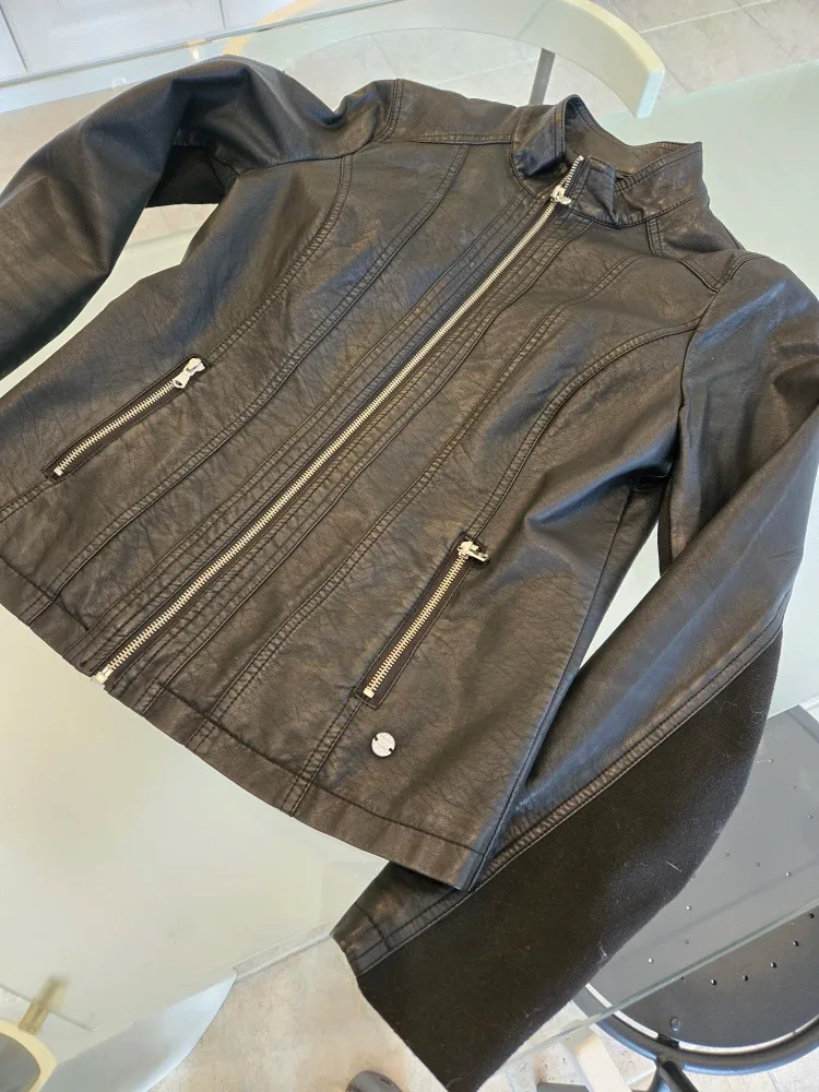 Point Zero Black Faux Leather Jacket image indicator(2)