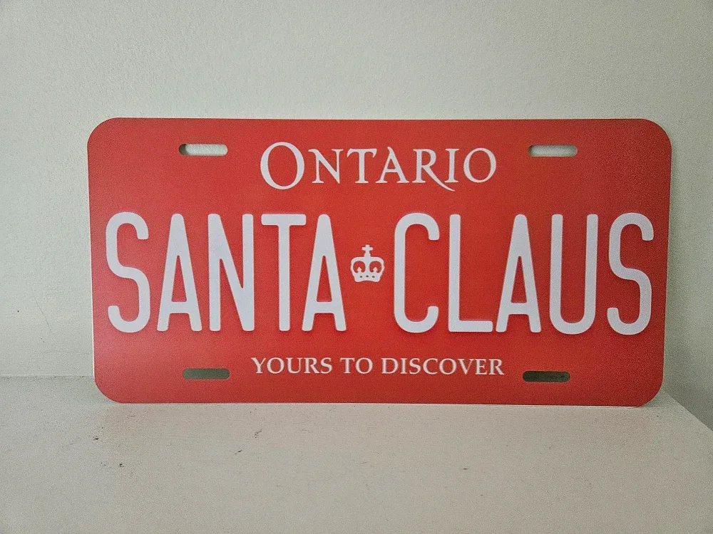 Ontario Santa Claus License Plate