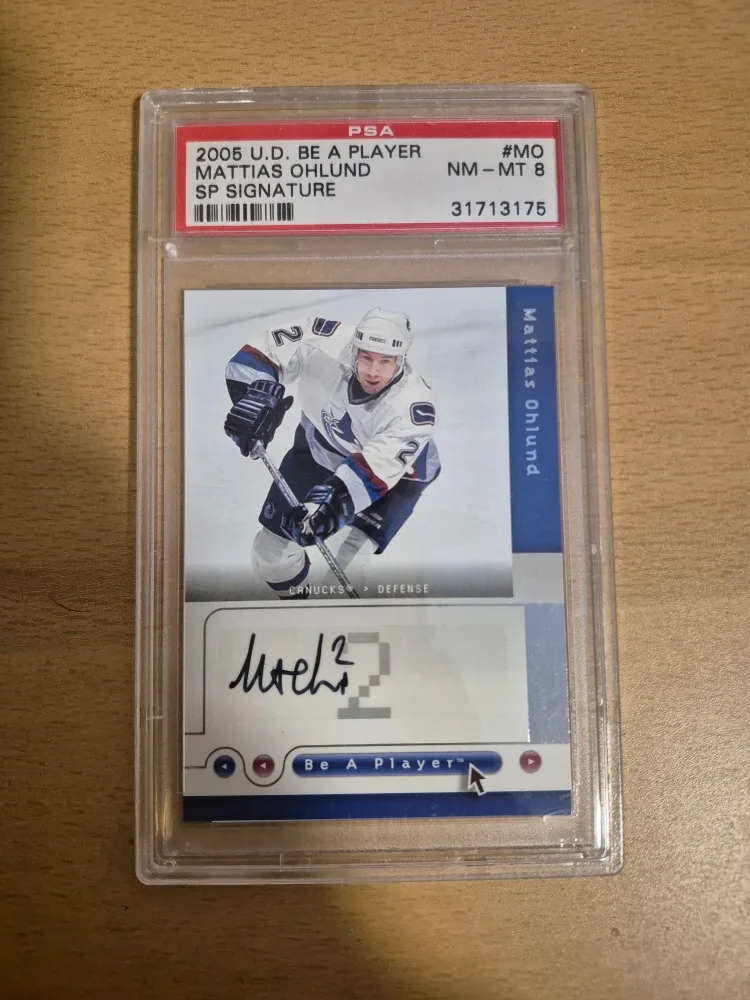 Mattias Ohlund - Autographed Hockey Card