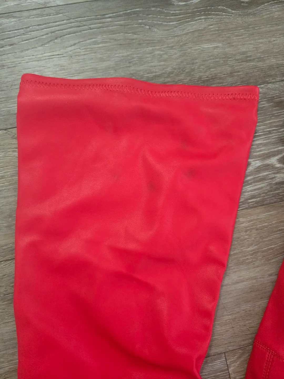 Thigh high red stiletto boots image indicator(8)