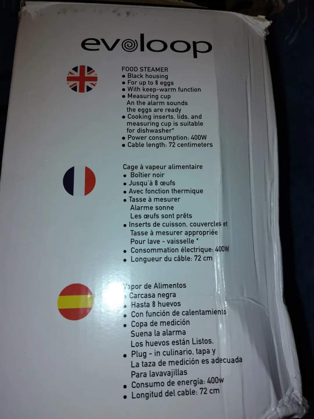 Evoloop Food Steamer & Egg Cooker image indicator(2)