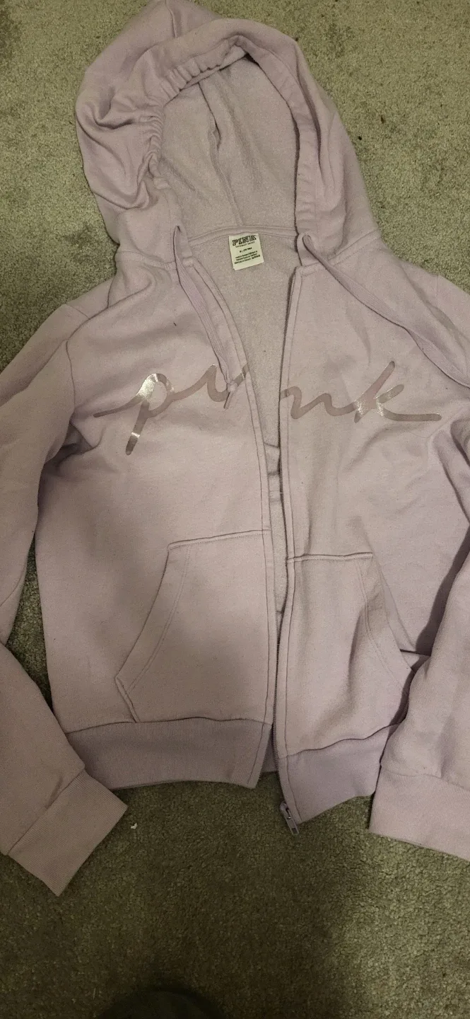 PINK Victoria's Secret Lavender Hoodie - Size M image indicator(2)
