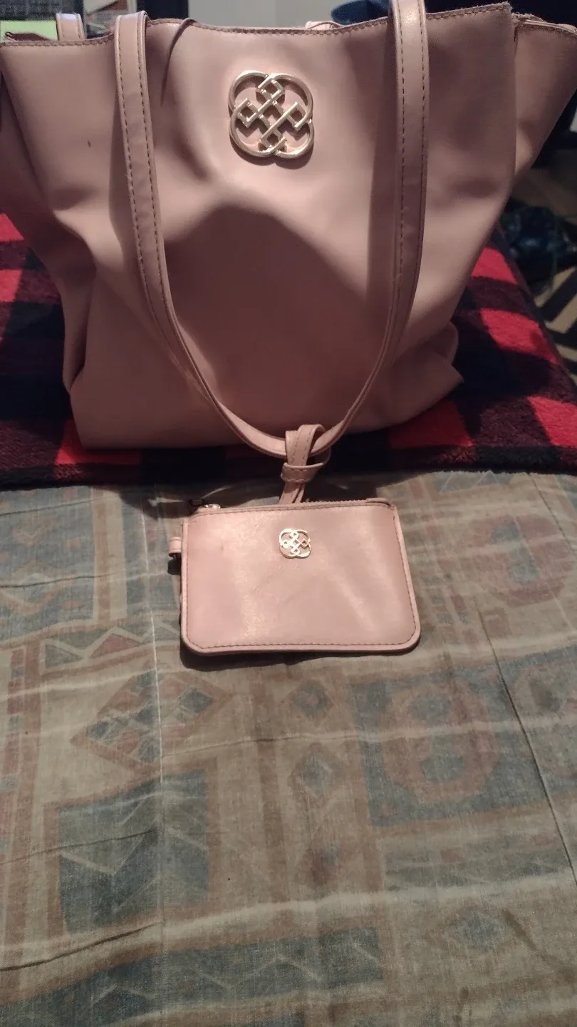 Pink Tote Bag with Wallet image indicator(4)