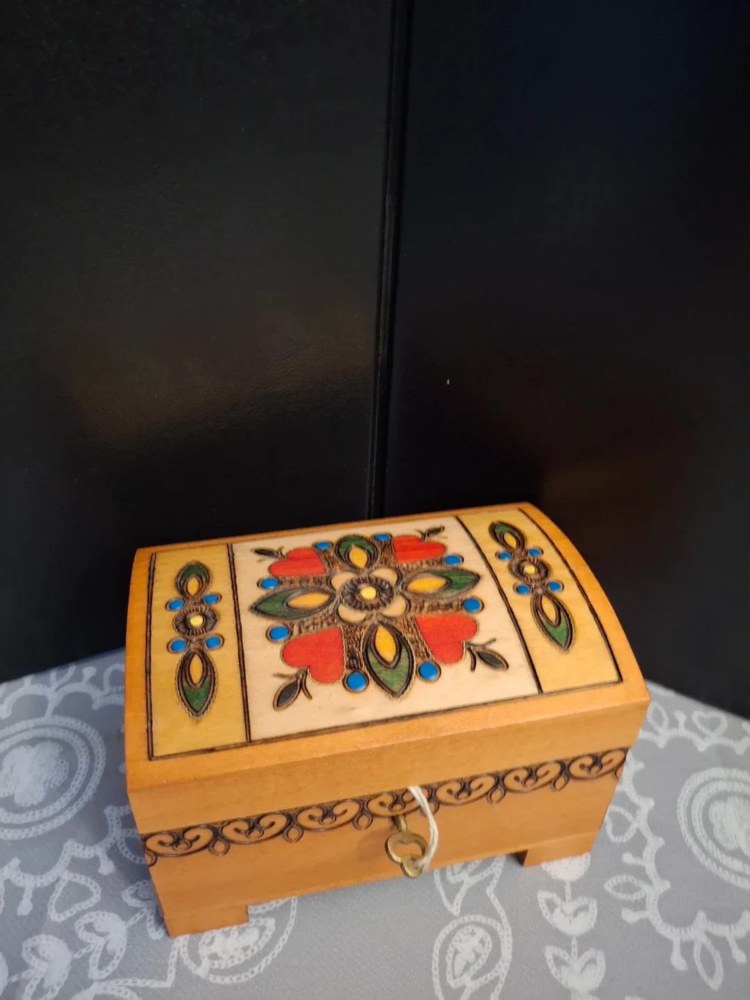 Handmade Wooden Trinket  Box image indicator(4)
