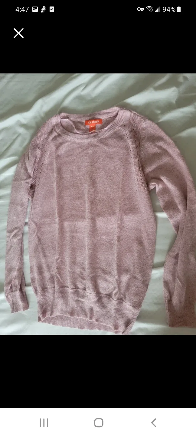 Joe Fresh Pink Sweater - Size M thumbnail