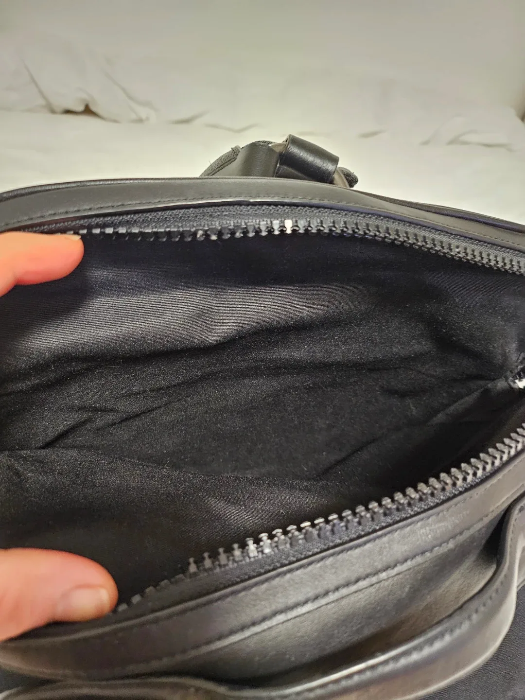 Coach Leather Backpack - Black/Navy image indicator(8)