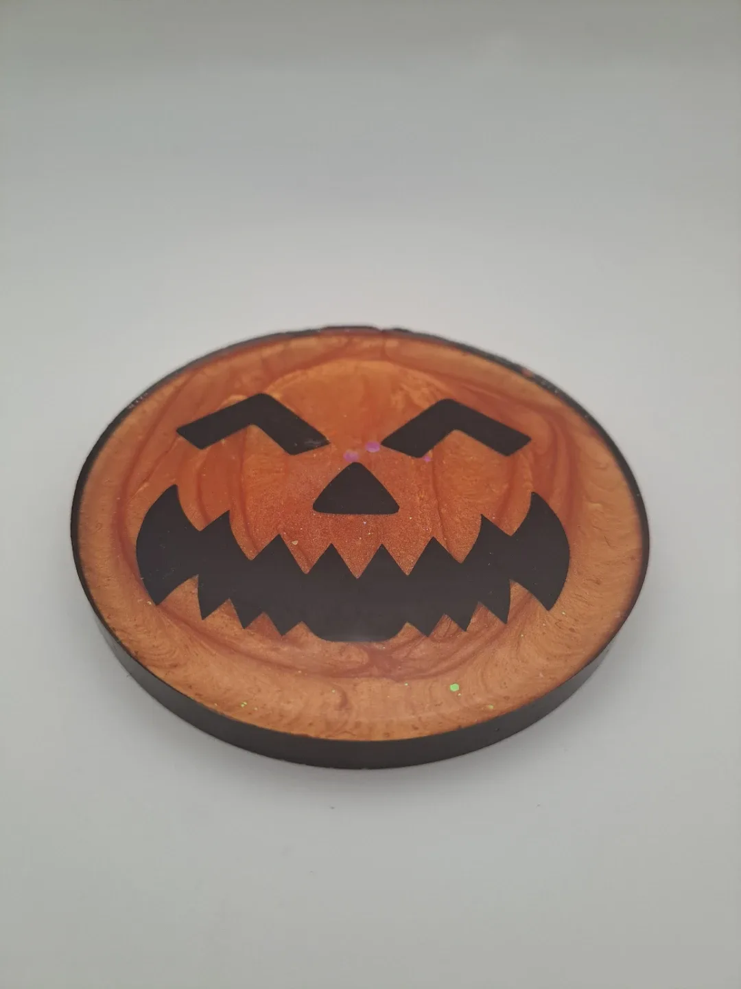 Halloween Pumpkin Face Resin Coasters image indicator(4)