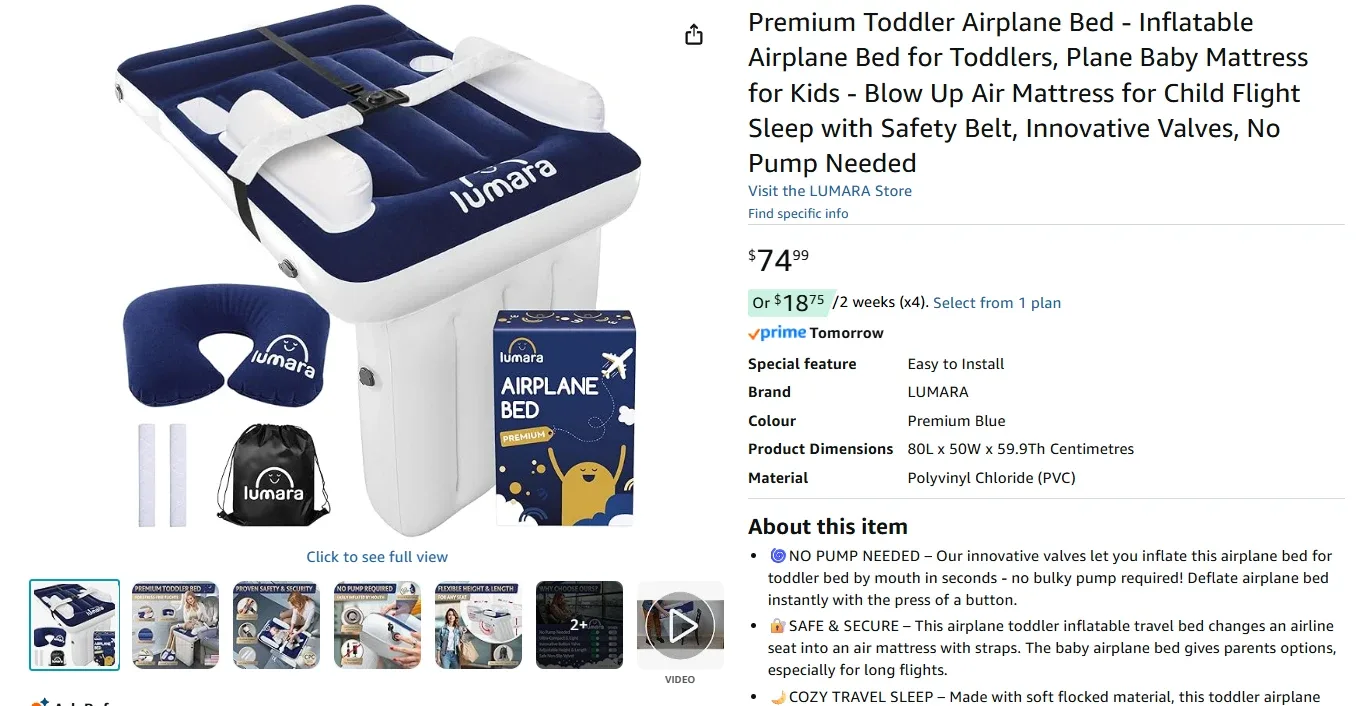 Toddler Airplane Bed BNIB image indicator(2)