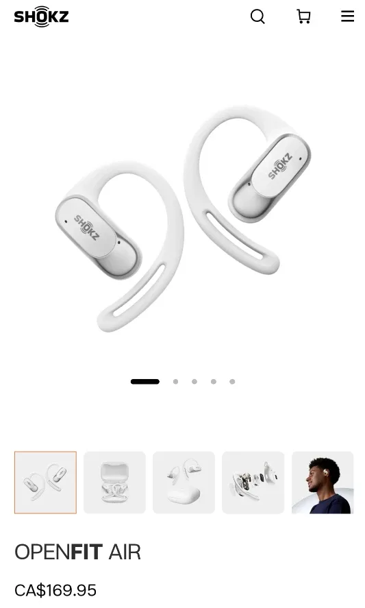 New Shokz OpenFit Air Bone Conduction Headphones image indicator(5)