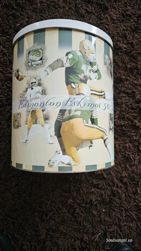Edmonton Eskimos & Oilers Hockey Tin