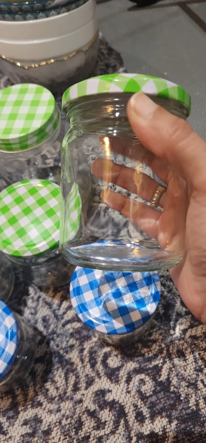 Glass Jars with Gingham Lids image indicator(2)