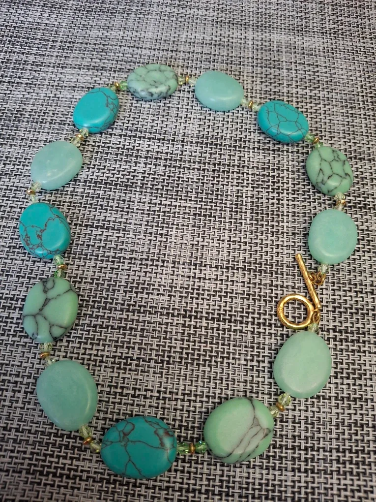 Turquoise Ralf Lauren Stone Beaded Necklace