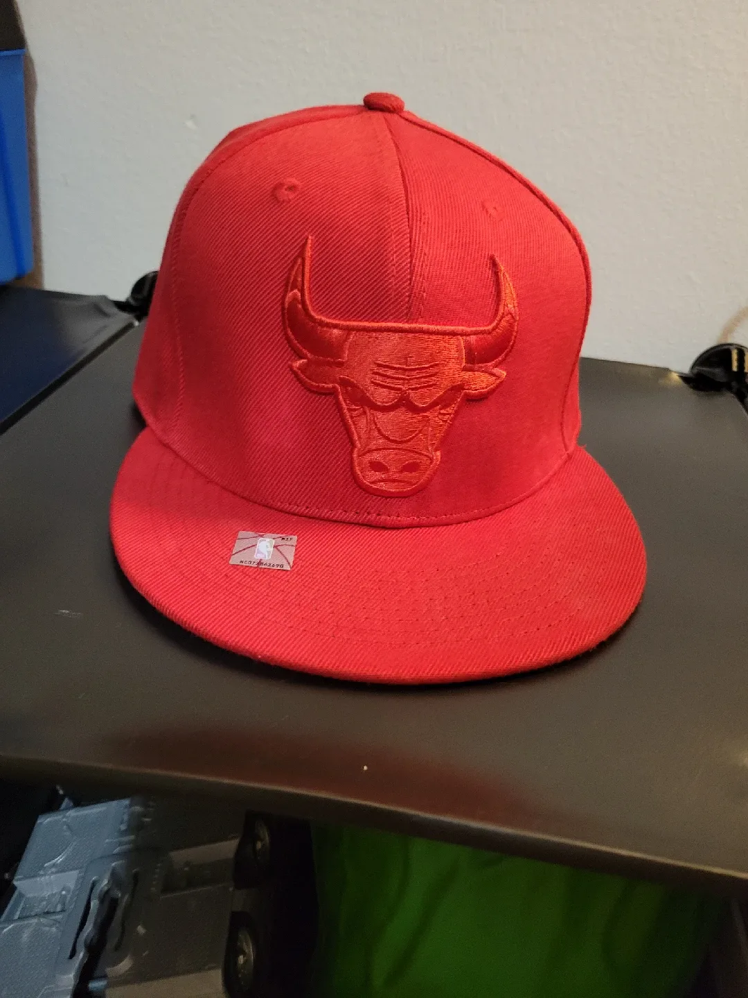 Chicago Bulls red snapback hat. Lightly used. thumbnail
