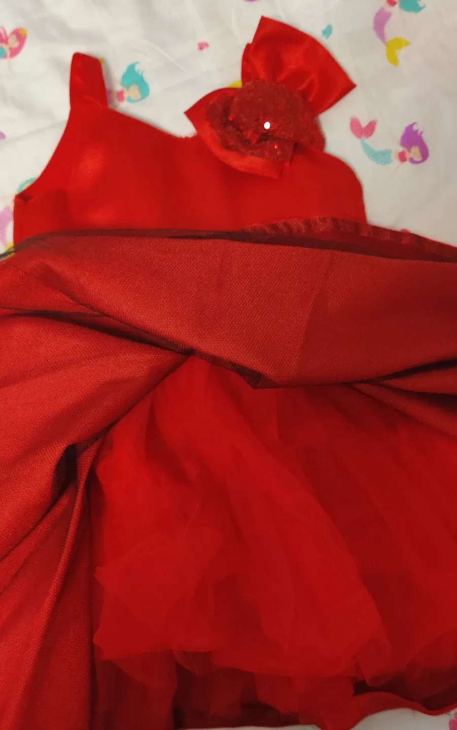 Red Party Dress with Bow image indicator(2)