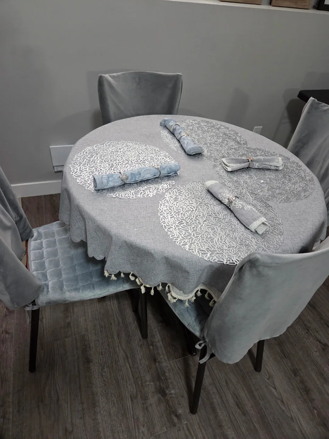 Grey Velvet Dining Chairs