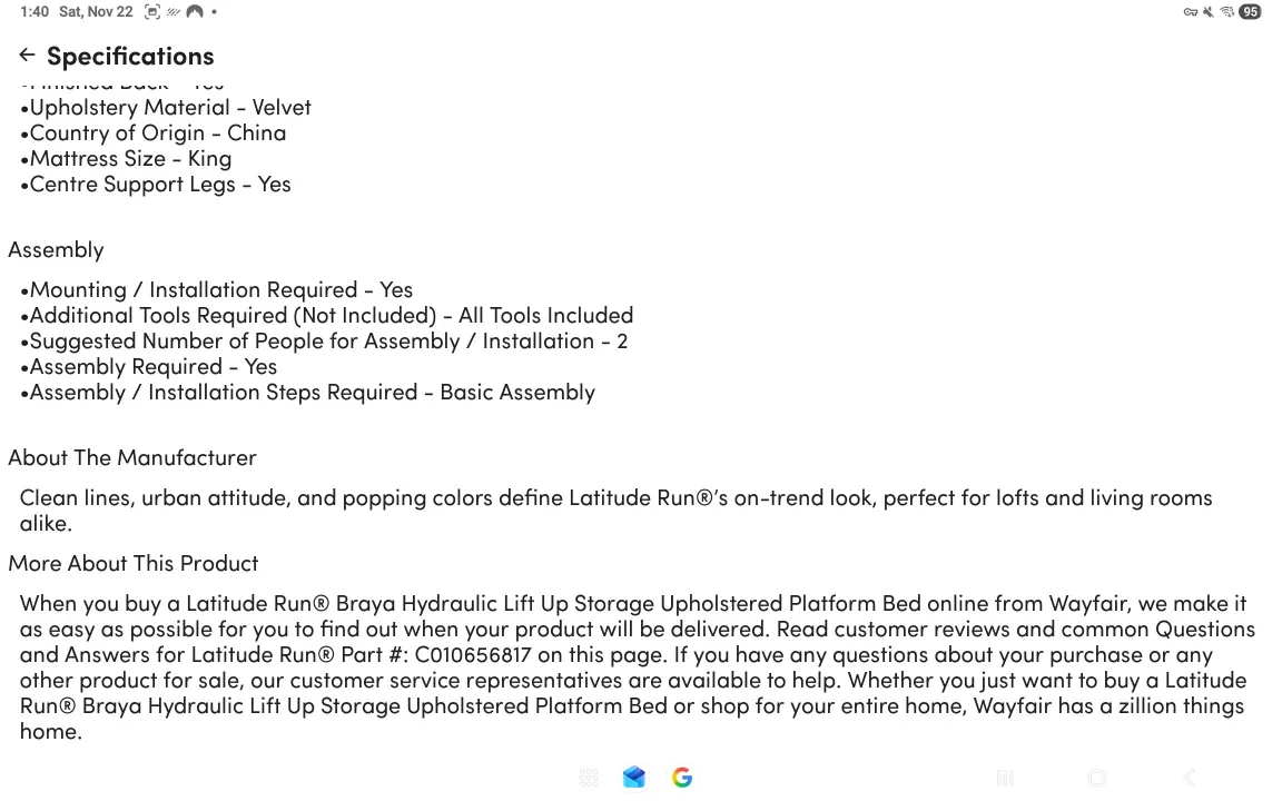 Queen Size Hydraulic Lift Bed Frame Like New image indicator(7)