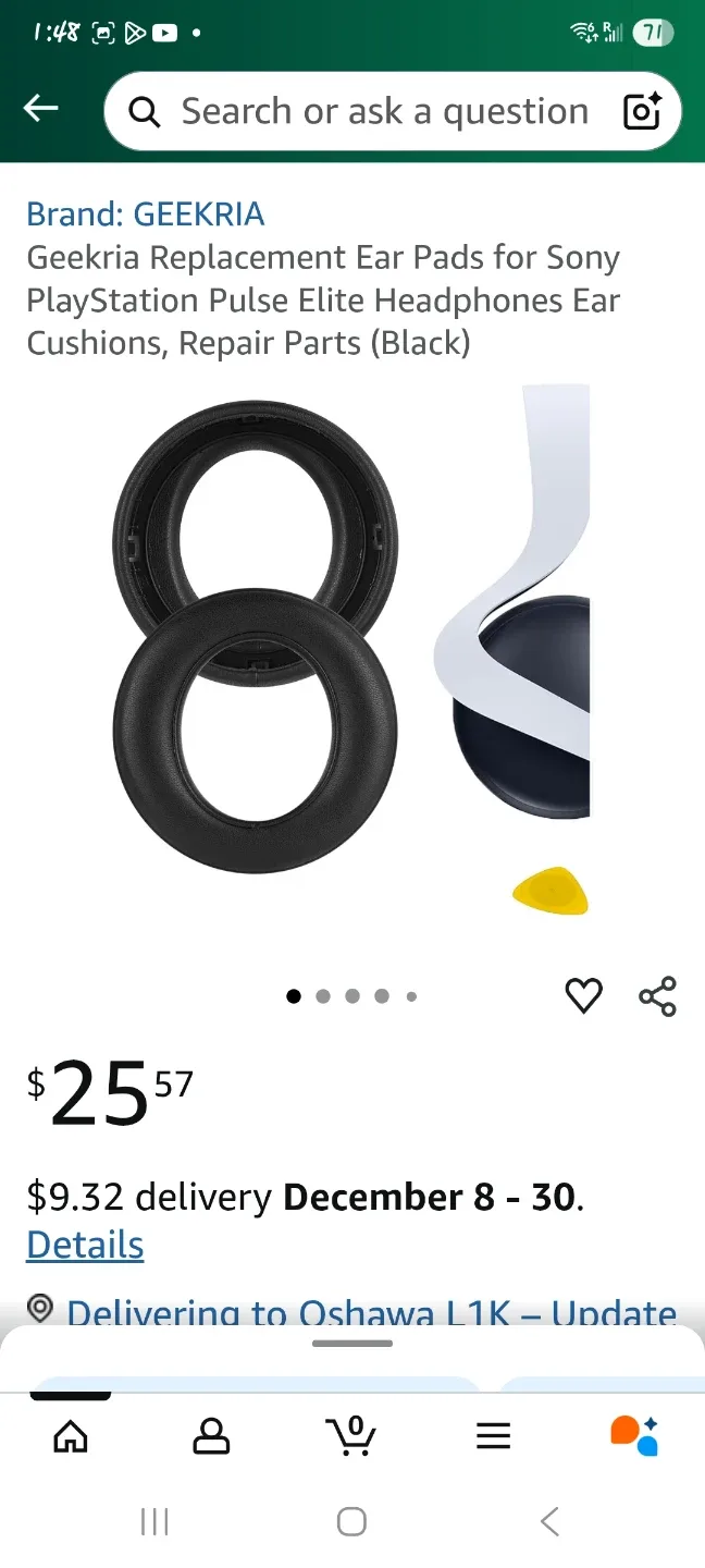 Replacement Ear Pads for Sony PlayStation Pulse Elite thumbnail