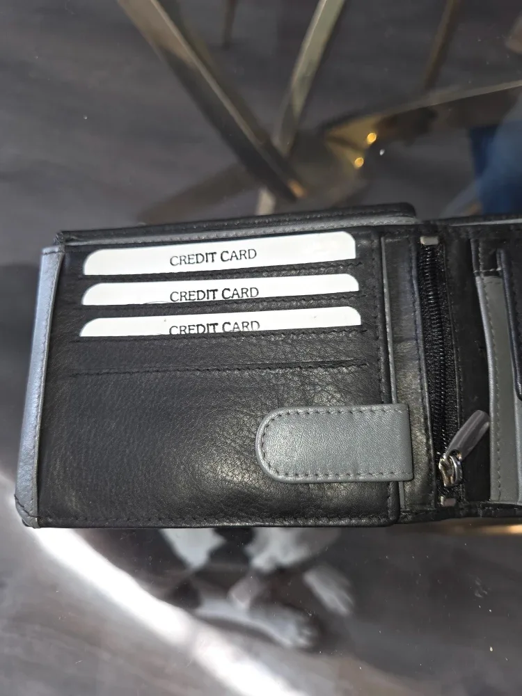 Black Leather RFID Wallet
