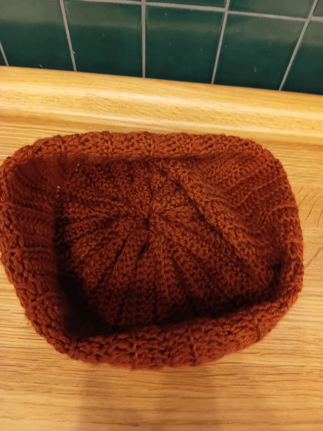Handmade Knit Beanie - Brown - photo 2