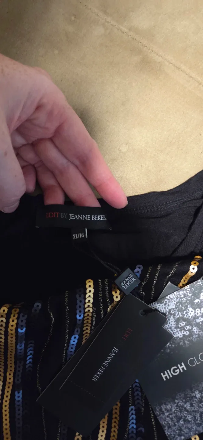 by Jeanne Beker Sequin Top - Size XL image indicator(5)