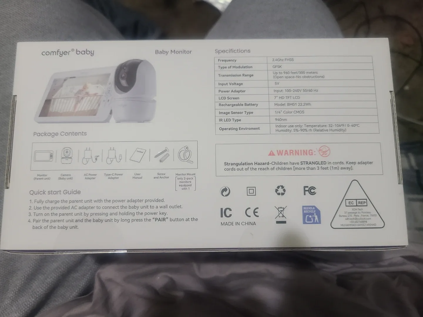 Comfyer Baby Monitor - Like New! image indicator(2)