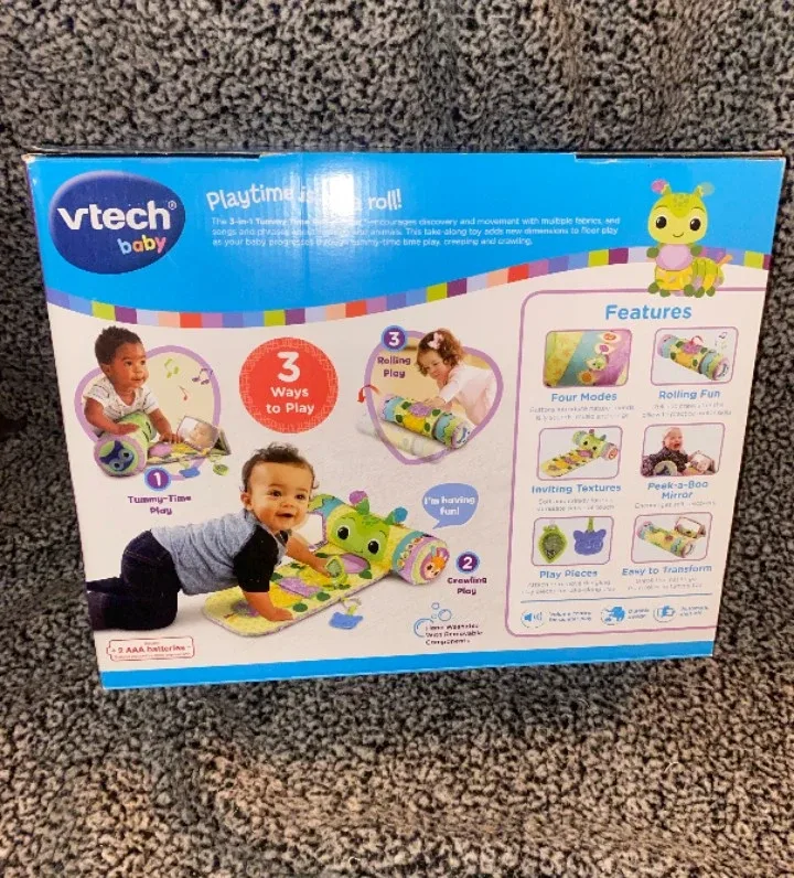 VTech Baby 3-in-1 Tummy Time Roll-a-Pillar - New image indicator(3)