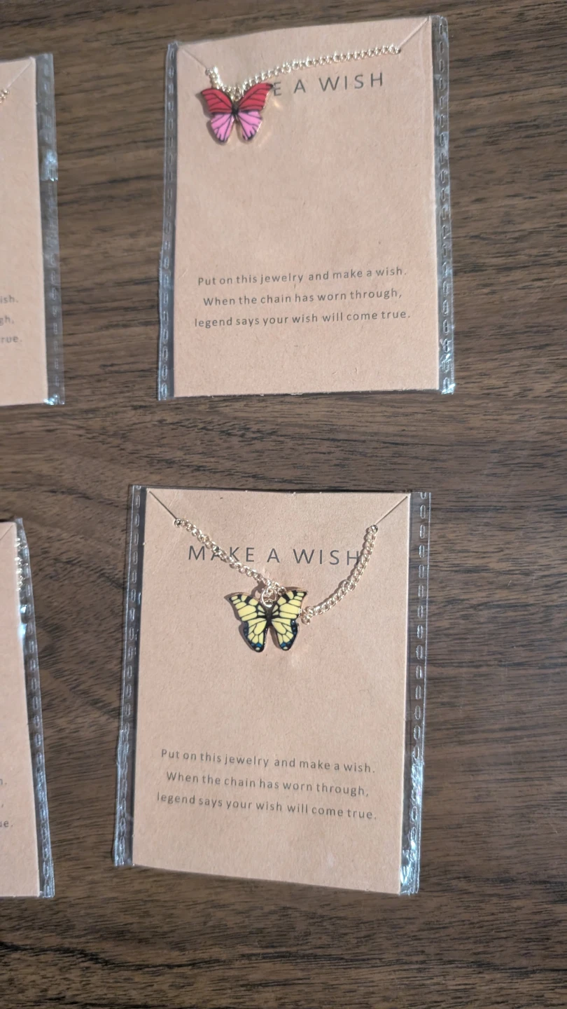 Butterfly Wish Necklace - Assorted Colours