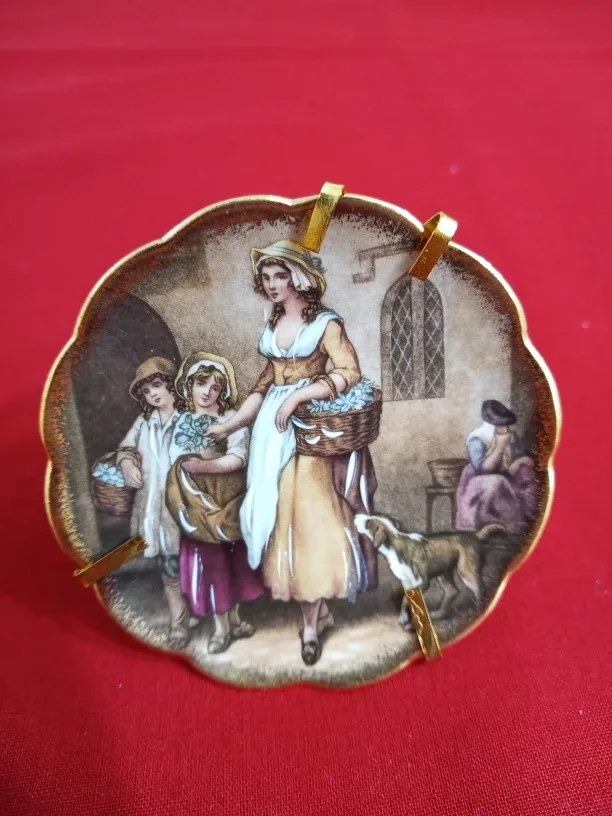 Limoges France Porcelain D'Art Miniature Plate 3"