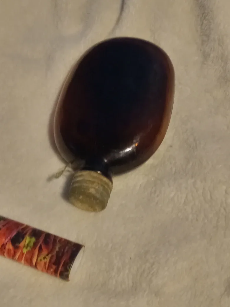 Vintage Brown Glass Flask image indicator(2)