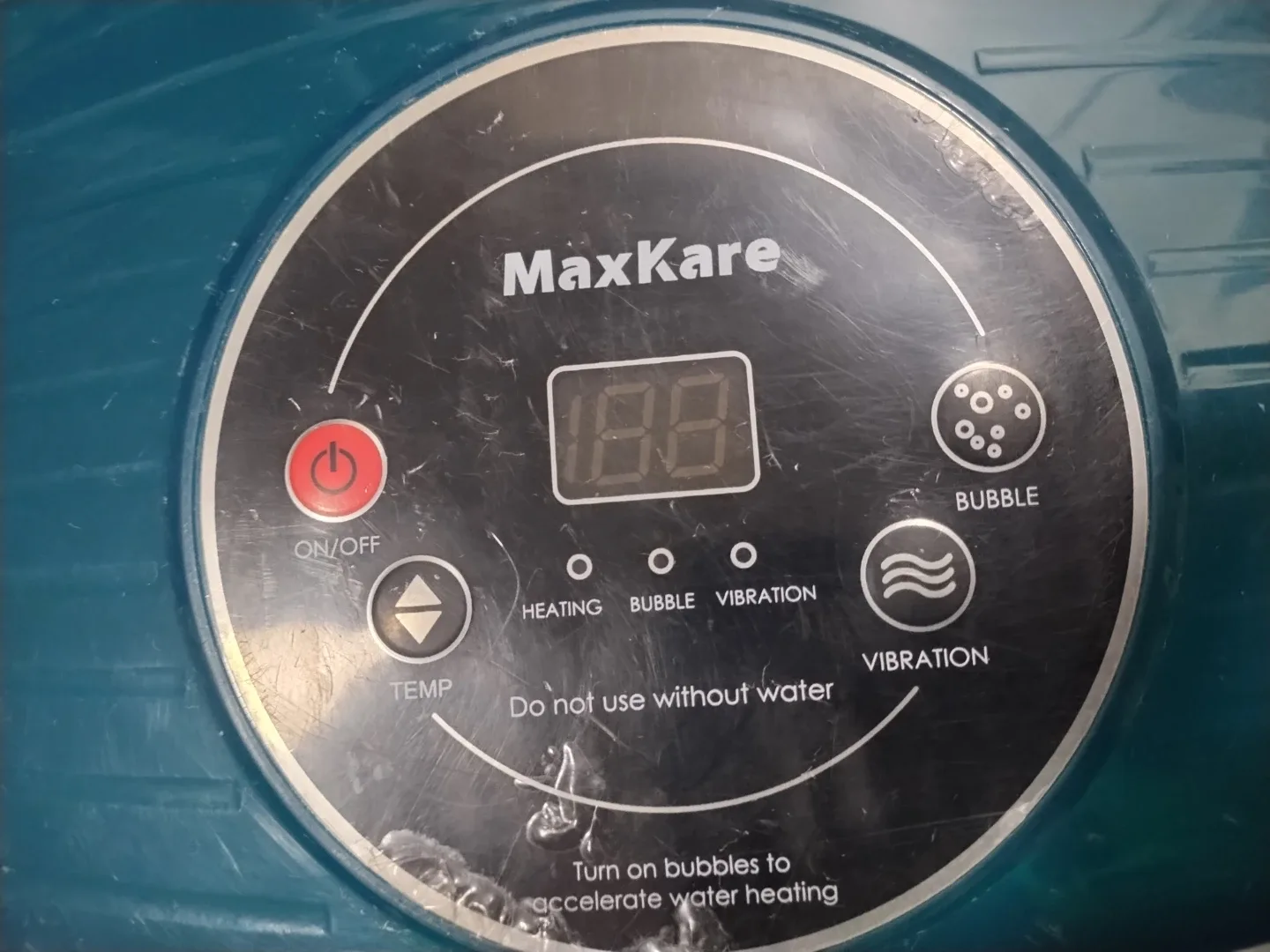 MaxKare Foot Spa pedicure bath heated bubbling image indicator(2)