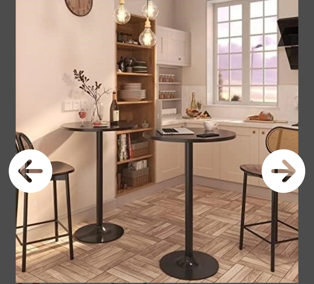 Round Bar Height Bistro Tables pk 2 ref35587
