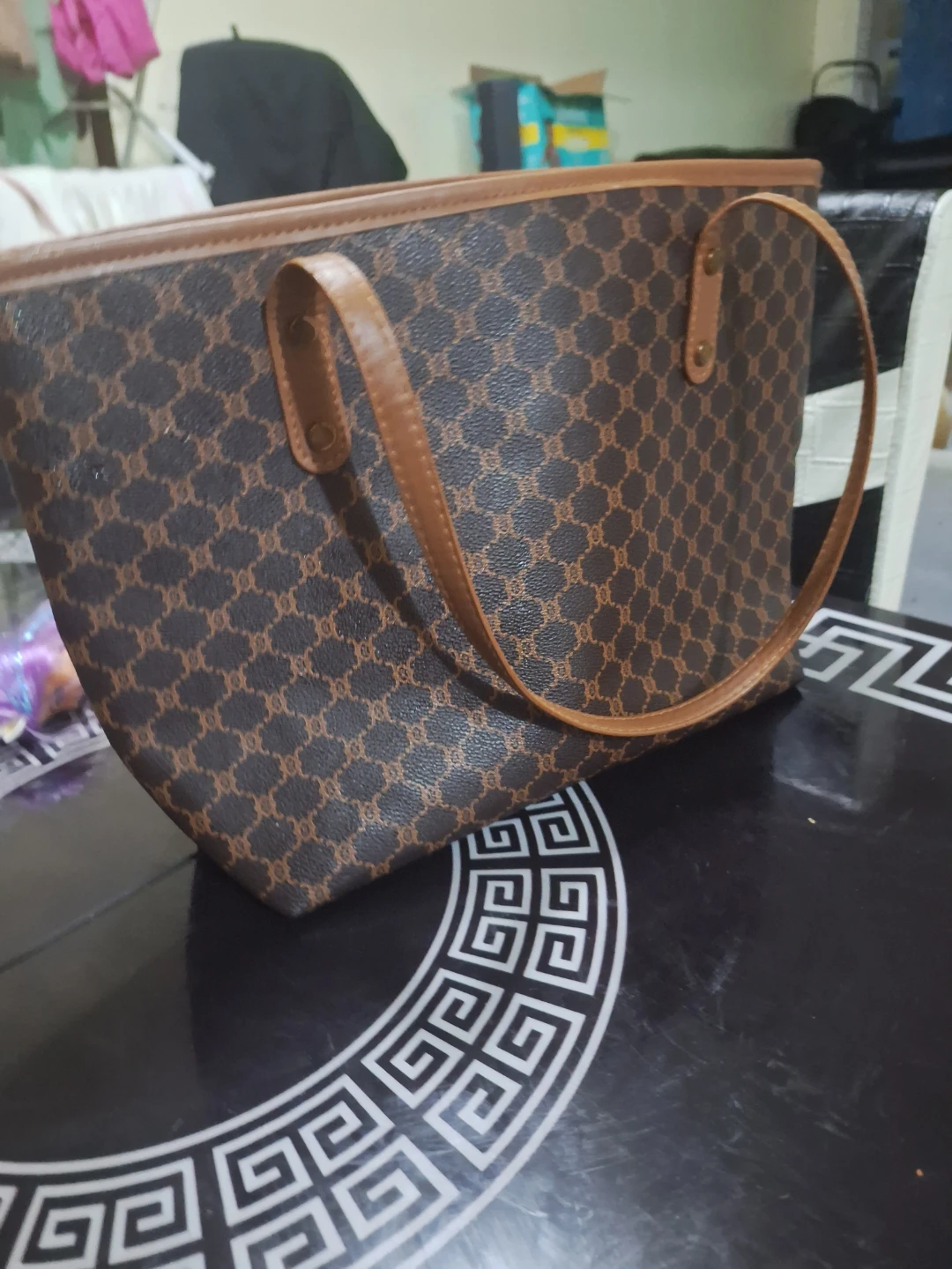 Brown Patterned Tote Bag - photo 2