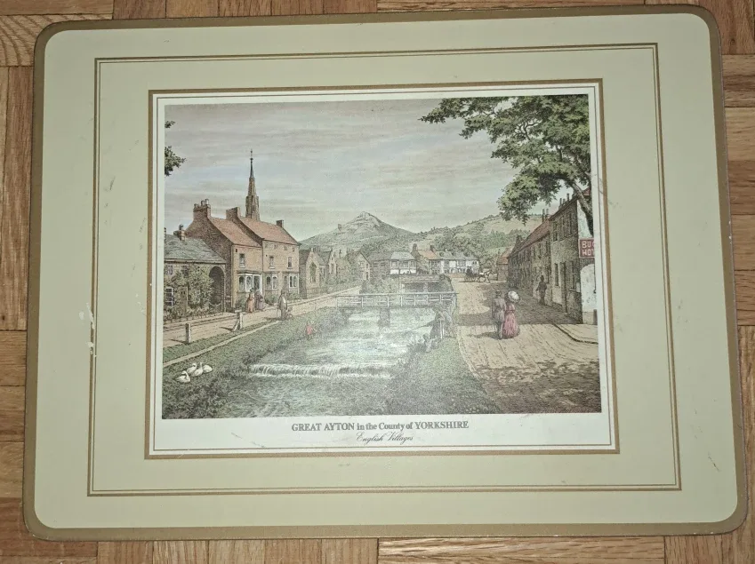 Vintage English Village Placemats set of 4. image indicator(4)