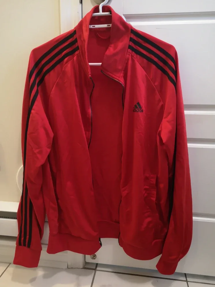 Adidas Red Track Jacket - Size M