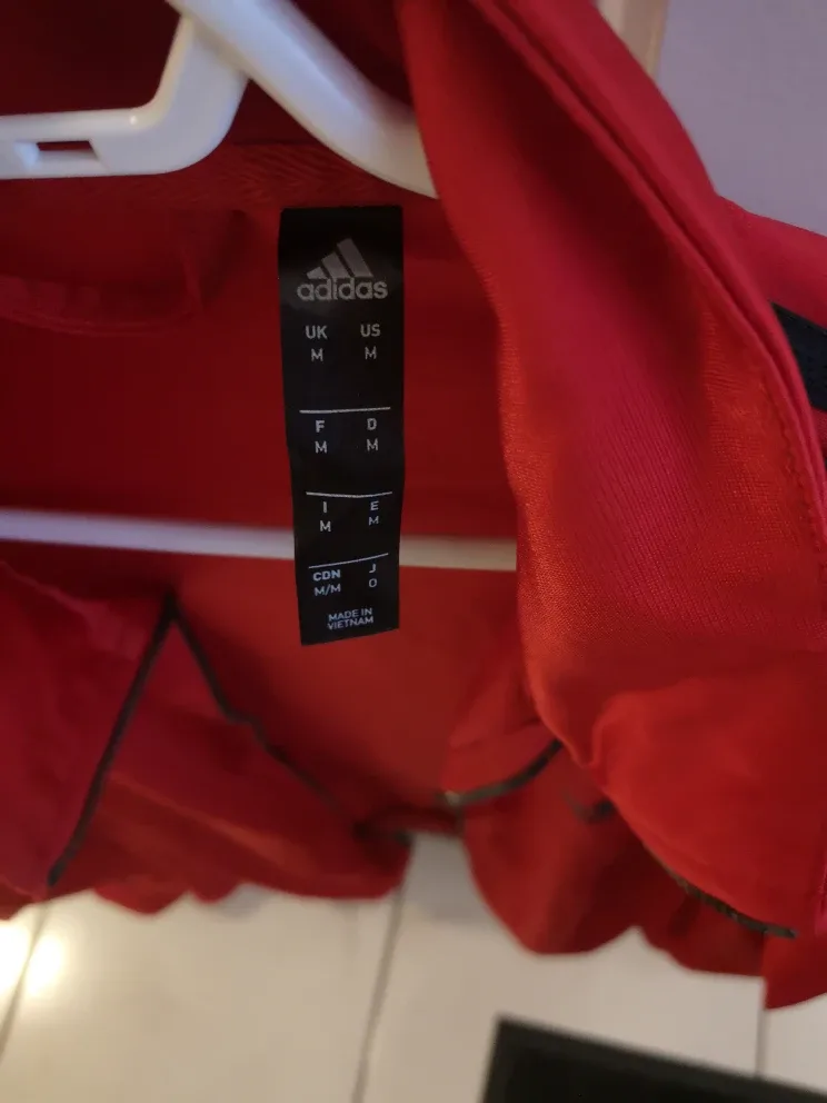 Adidas Red Track Jacket - Size M image indicator(2)