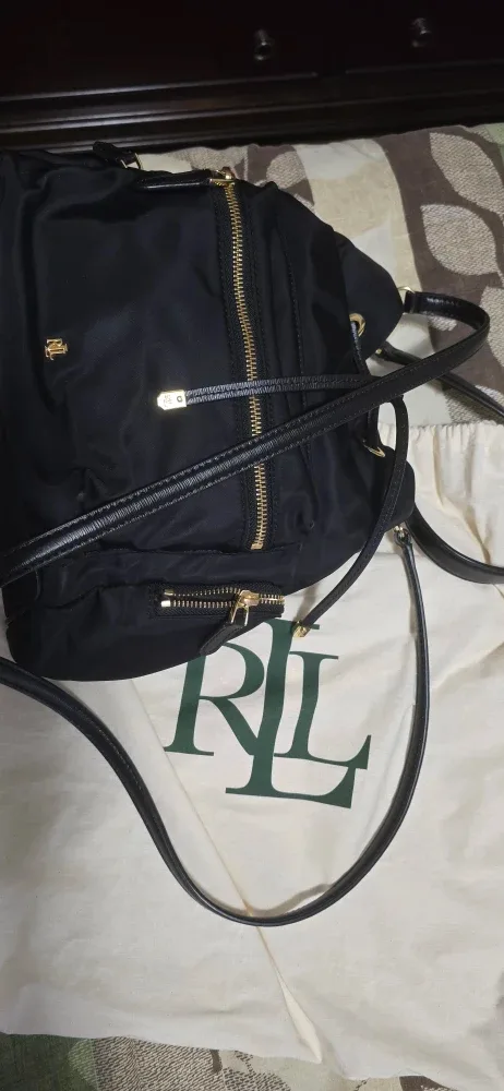 Ralph Lauren Black Nylon Backpack
