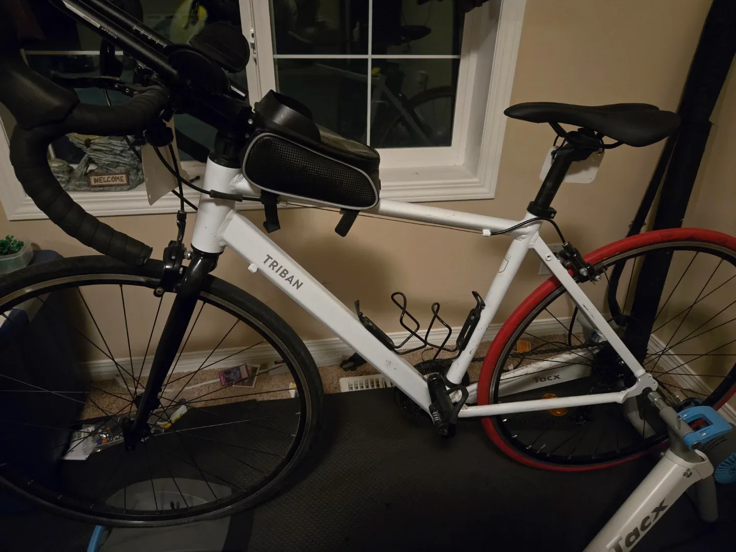 Triban Road Bike with Tacx Trainer