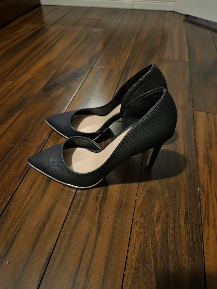 Call It Spring Black Heels - Size 8.