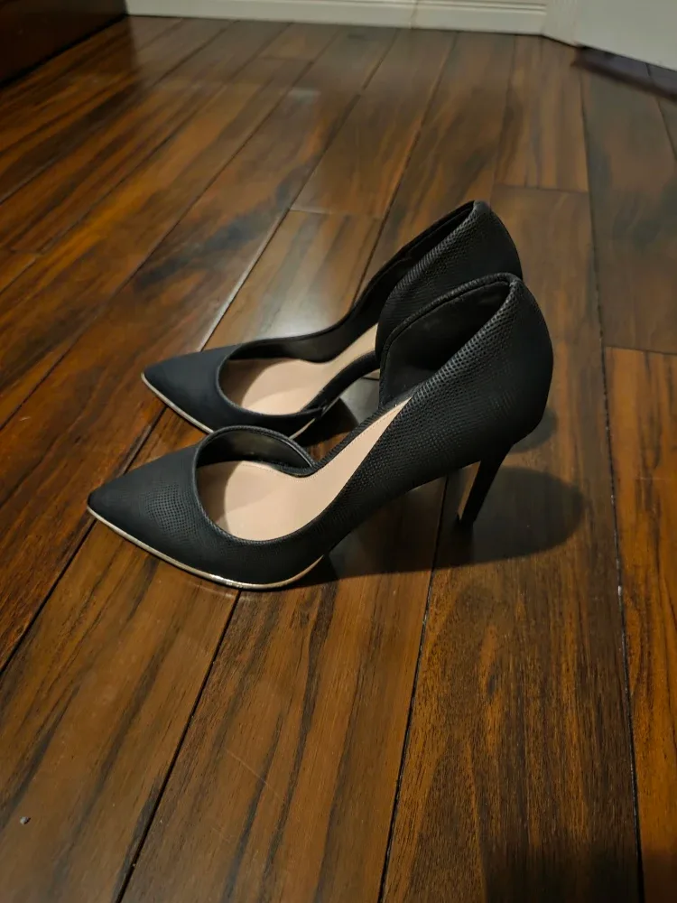 Call It Spring Black Heels - Size 8.