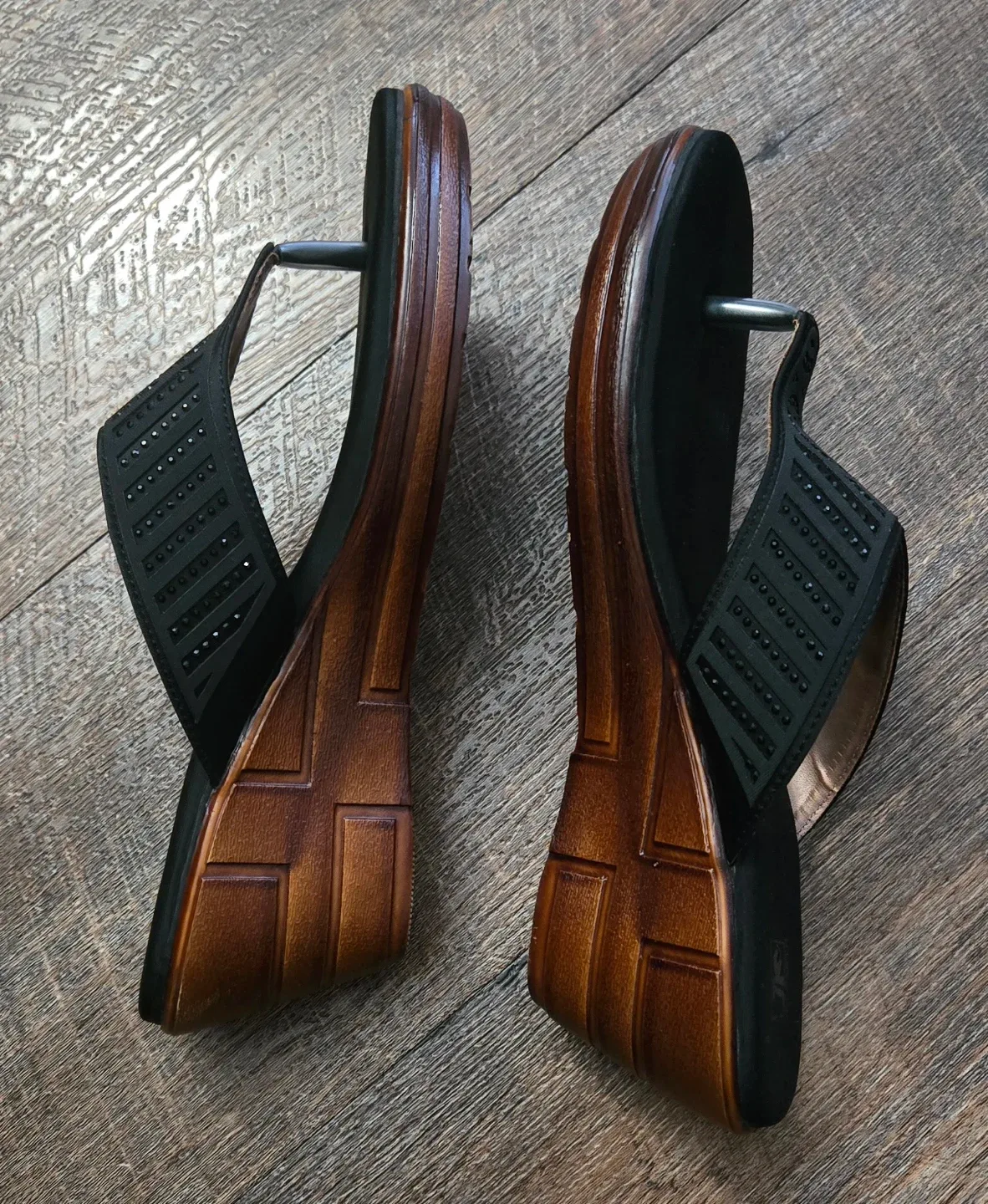 Black Wedge Sandals - Size 8 image indicator(2)