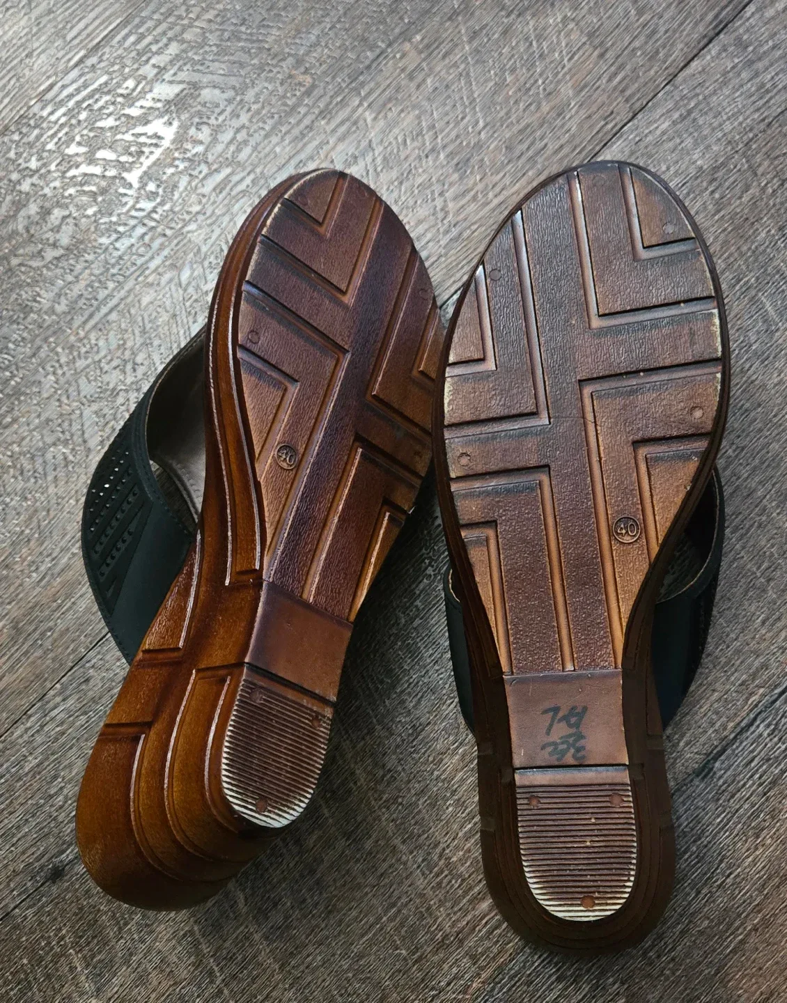 Black Wedge Sandals - Size 8 image indicator(3)