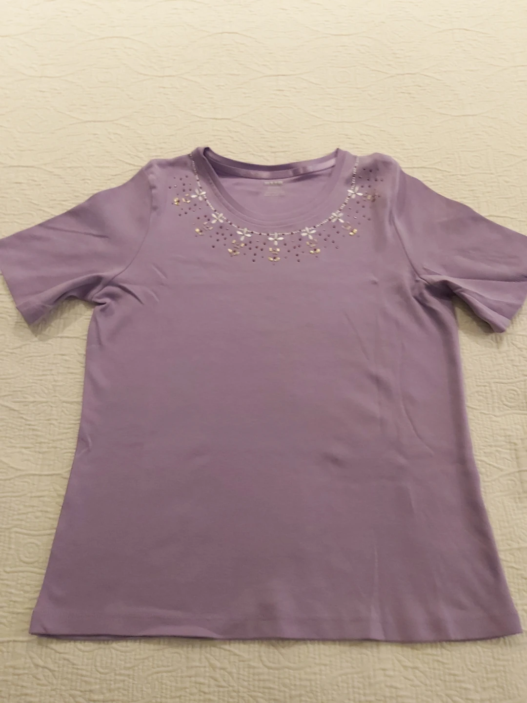 ALIA Petite Lavender Embellished Top - Size S