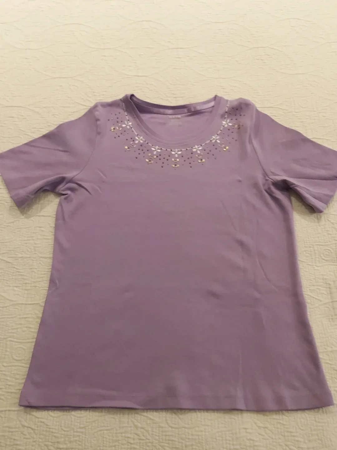 ALIA Petite Lavender Embellished Top - Size S