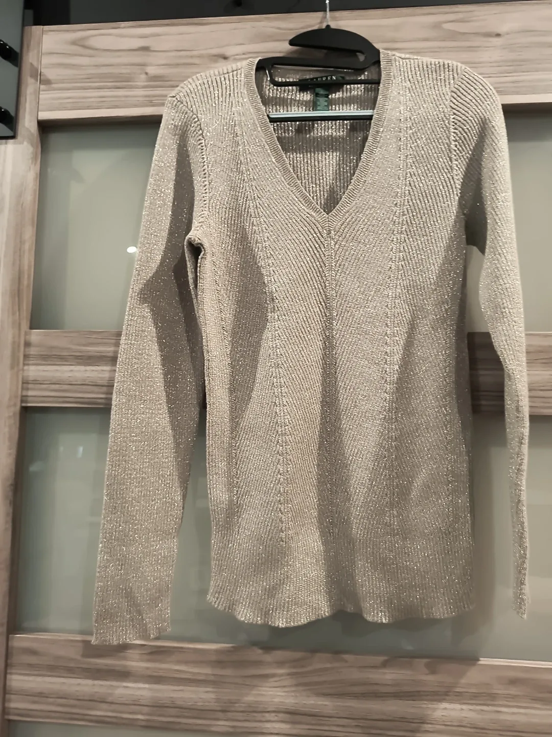 Ralph Lauren Metallic Knit Sweater - Size L image indicator(6)