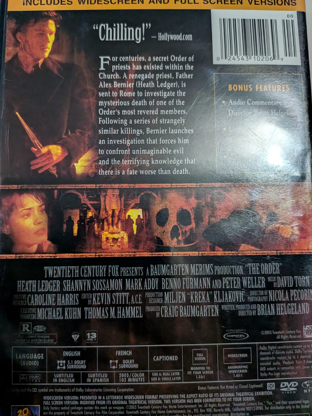 The Order (Heath Ledger) DVD - photo 2