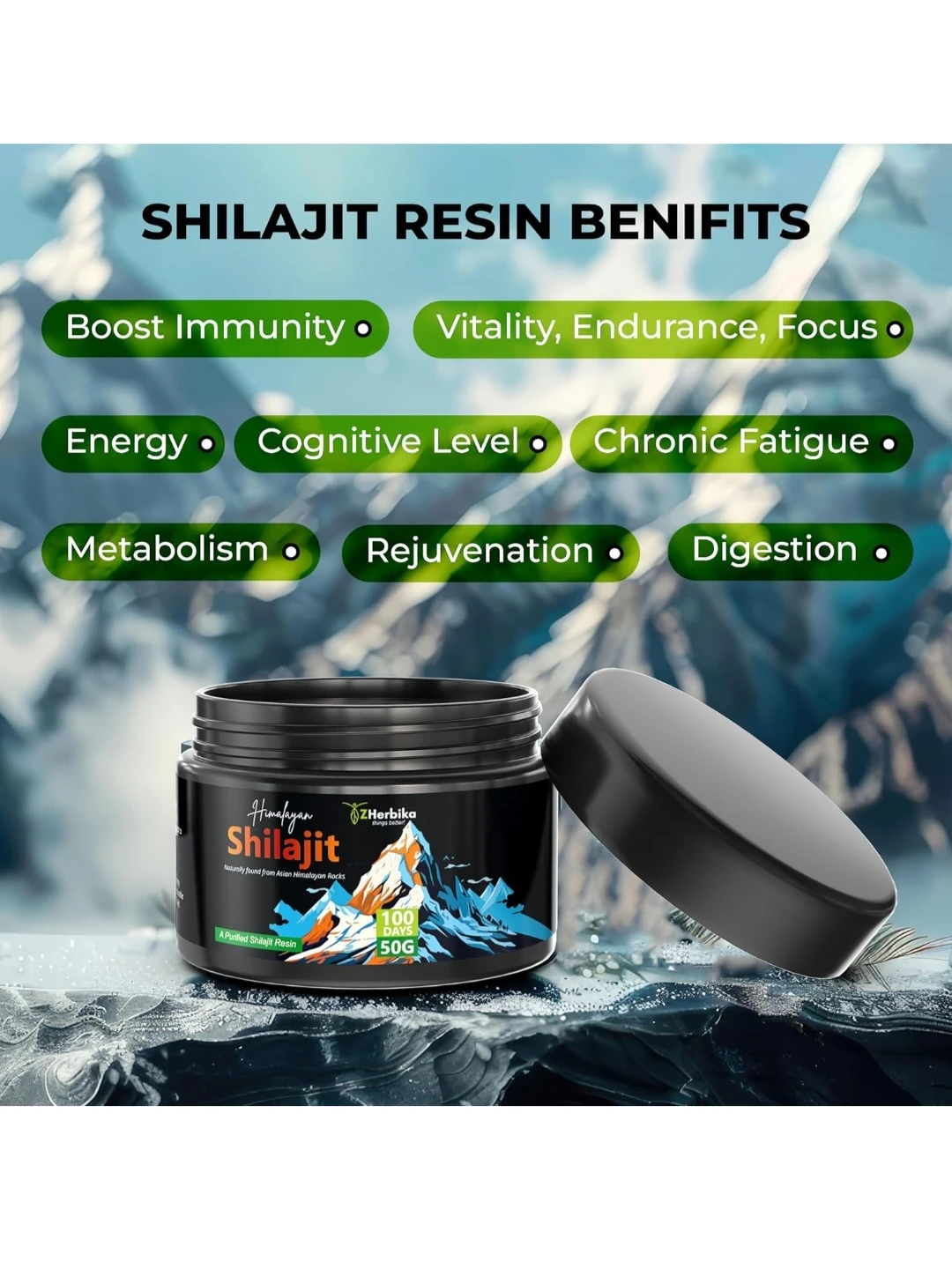 Himalayan Shilajit Resin - 50g - Boosts Strength & Focus - photo 4