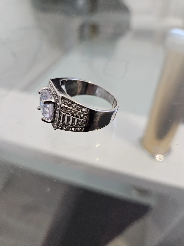 Silver Ring with Clear Stone