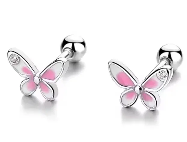 925 Sterling Silver Butterfly Stud Earrings image indicator(5)